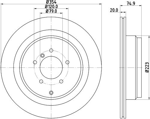 HELLA PAGID 8DD 355 124-501 - Bremžu diski ps1.lv