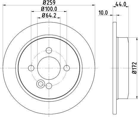 HELLA PAGID 8DD 355 123-671 - Bremžu diski ps1.lv