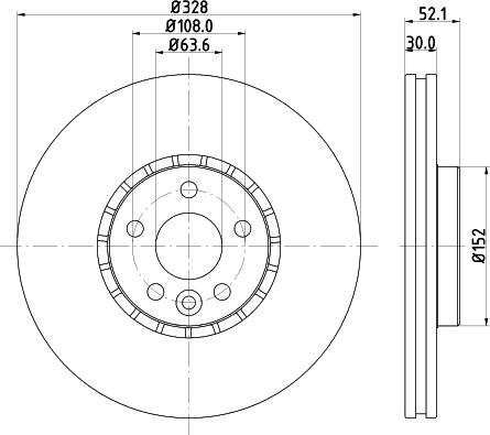 HELLA PAGID 8DD 355 116-182 - Bremžu diski ps1.lv