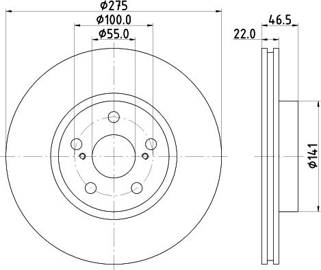 HELLA PAGID 8DD 355 116-371 - Bremžu diski ps1.lv