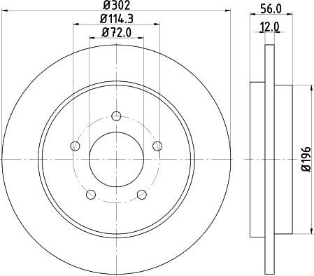 HELLA PAGID 8DD 355 116-271 - Bremžu diski ps1.lv