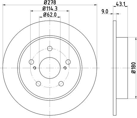 HELLA PAGID 8DD 355 116-791 - Bremžu diski ps1.lv