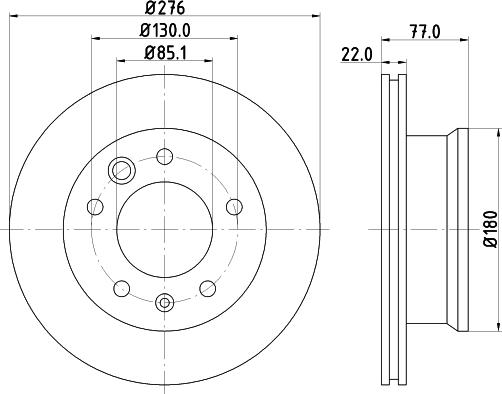 HELLA PAGID 8DD 355 124-441 - Bremžu diski ps1.lv