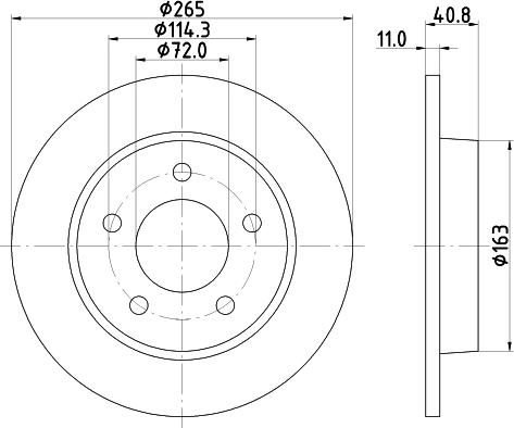 HELLA PAGID 8DD 355 110-901 - Bremžu diski ps1.lv