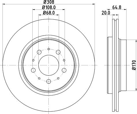 HELLA PAGID 8DD 355 110-611 - Bremžu diski ps1.lv