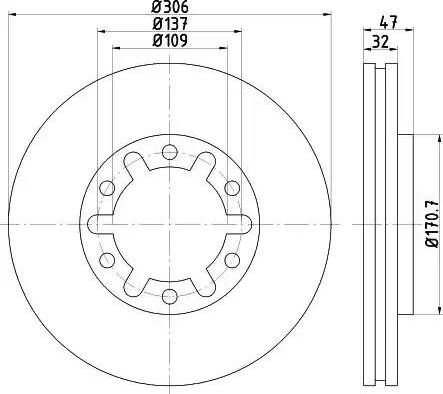 HELLA PAGID 8DD 355 111-981 - Bremžu diski ps1.lv