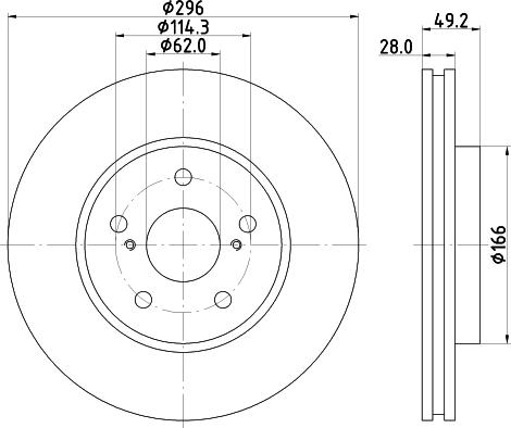 HELLA PAGID 8DD 355 111-681 - Bremžu diski ps1.lv