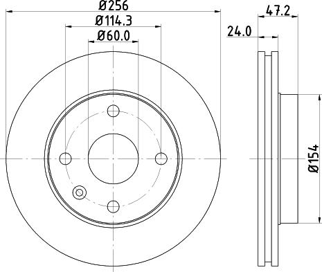 HELLA PAGID 8DD 355 111-351 - Bremžu diski ps1.lv