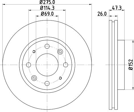 HELLA PAGID 8DD 355 111-781 - Bremžu diski ps1.lv