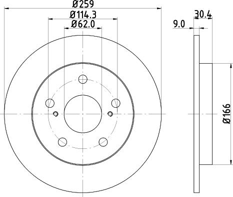 HELLA PAGID 8DD 355 118-981 - Bremžu diski ps1.lv