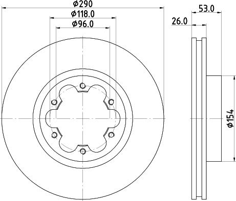 HELLA PAGID 8DD 355 118-481 - Bremžu diski ps1.lv