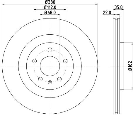 HELLA PAGID 8DD 355 118-021 - Bremžu diski ps1.lv