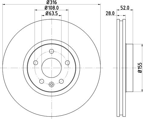 HELLA PAGID 8DD 355 118-892 - Bremžu diski ps1.lv