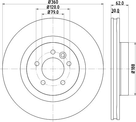 HELLA PAGID 8DD 355 118-871 - Bremžu diski ps1.lv