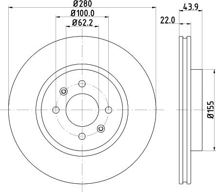 HELLA PAGID 8DD 355 118-251 - Bremžu diski ps1.lv