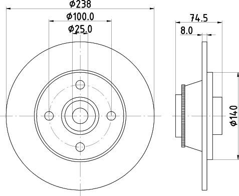 HELLA PAGID 8DD 355 113-441 - Bremžu diski ps1.lv