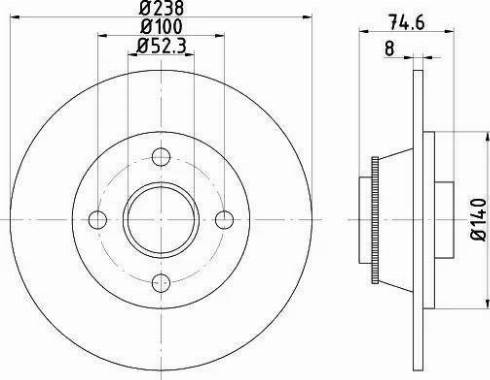 HELLA PAGID 8DD 355 113-431 - Bremžu diski ps1.lv