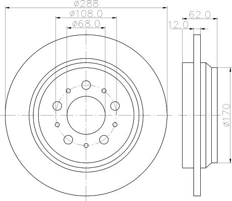 HELLA PAGID 8DD 355 113-022 - Bremžu diski ps1.lv