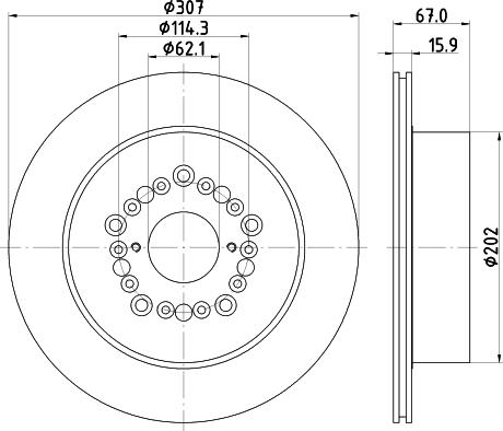 HELLA PAGID 8DD 355 113-151 - Bremžu diski ps1.lv