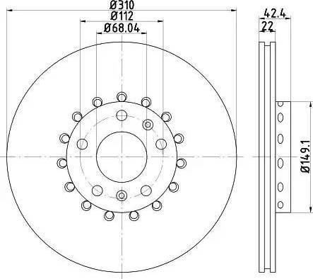 HELLA PAGID 8DD 355 121-751 - Bremžu diski ps1.lv