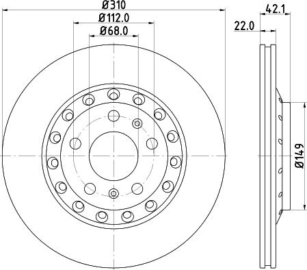 HELLA PAGID 8DD 355 113-341 - Bremžu diski ps1.lv