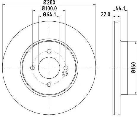 HELLA PAGID 8DD 355 121-821 - Bremžu diski ps1.lv