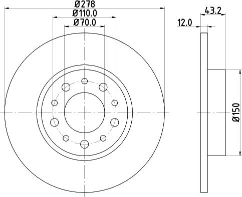 HELLA PAGID 8DD 355 112-541 - Bremžu diski ps1.lv