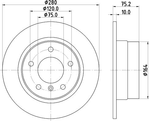 HELLA PAGID 8DD 355 112-642 - Bremžu diski ps1.lv