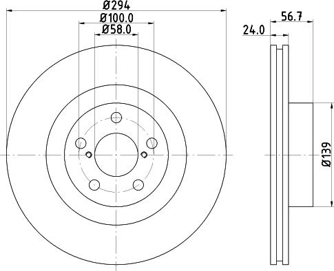 HELLA PAGID 8DD 355 112-051 - Bremžu diski ps1.lv