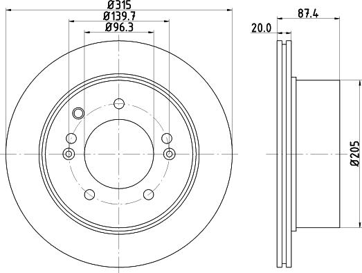 HELLA PAGID 8DD 355 112-821 - Bremžu diski ps1.lv