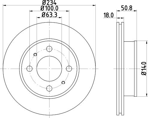 HELLA PAGID 8DD 355 112-761 - Bremžu diski ps1.lv