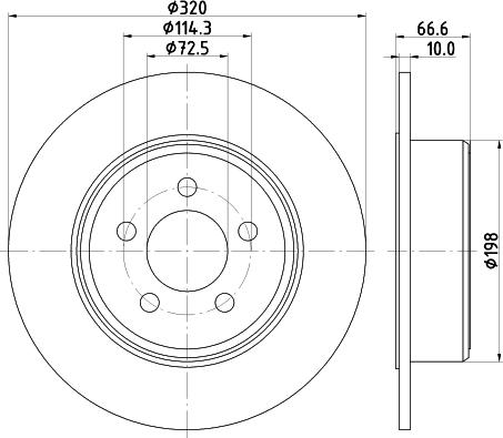 HELLA PAGID 8DD 355 117-411 - Bremžu diski ps1.lv