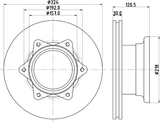 HELLA PAGID 8DD 355 117-551 - Bremžu diski ps1.lv