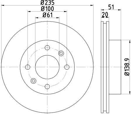 HELLA PAGID 8DD 355 117-681 - Bremžu diski ps1.lv