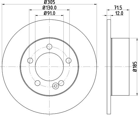 HELLA PAGID 8DD 355 117-141 - Bremžu diski ps1.lv