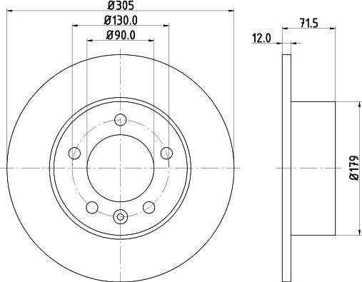 HELLA PAGID 8DD 355 117-131 - Bremžu diski ps1.lv