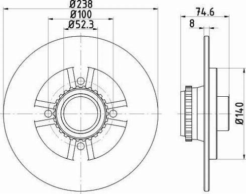 HELLA PAGID 8DD 355 117-311 - Bremžu diski ps1.lv