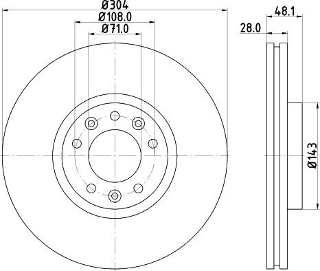 HELLA PAGID 8DD 355 117-331 - Bremžu diski ps1.lv