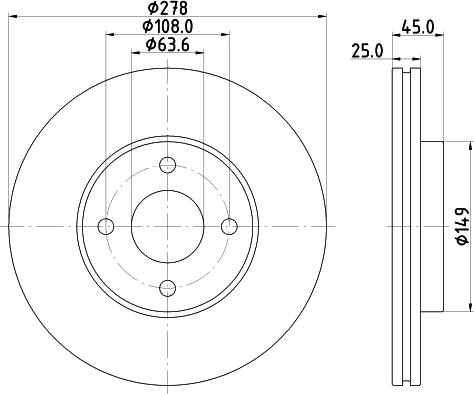 HELLA PAGID 8DD 355 117-711 - Bremžu diski ps1.lv