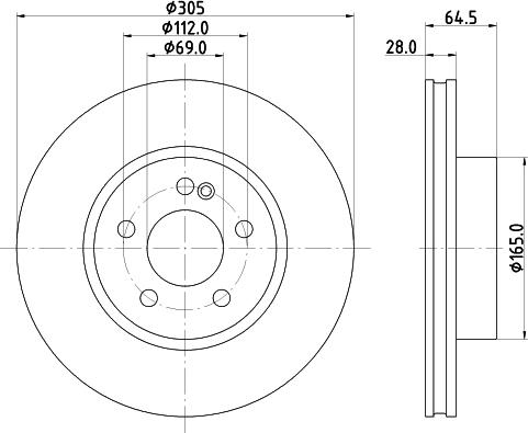 HELLA PAGID 8DD 355 134-441 - Bremžu diski ps1.lv