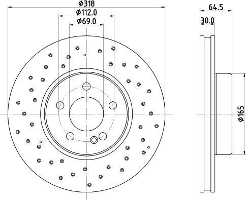 HELLA PAGID 8DD 355 134-421 - Bremžu diski ps1.lv