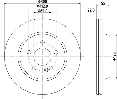 HELLA PAGID 8DD 355 134-502 - Bremžu diski ps1.lv