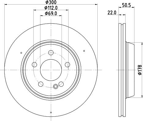 HELLA PAGID 8DD 355 134-841 - Bremžu diski ps1.lv