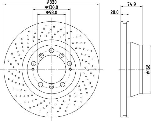 HELLA PAGID 8DD 355 135-051 - Bremžu diski ps1.lv