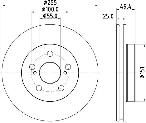 HELLA PAGID 8DD 355 131-911 - Bremžu diski ps1.lv