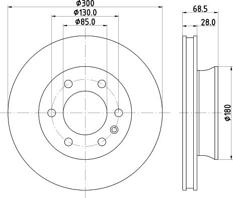 HELLA PAGID 8DD 355 131-891 - Bremžu diski ps1.lv