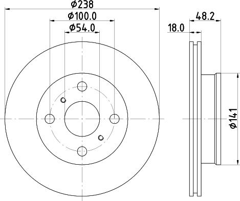 HELLA PAGID 8DD 355 133-901 - Bremžu diski ps1.lv