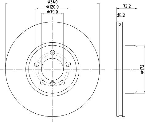 HELLA PAGID 8DD 355 133-541 - Bremžu diski ps1.lv