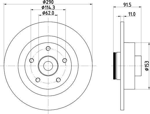 HELLA PAGID 8DD355133651 - Bremžu diski ps1.lv