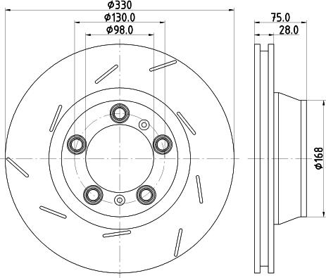 HELLA PAGID 8DD 355 133-671 - Bremžu diski ps1.lv